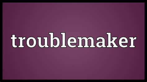 Troublemakers Definition & Meaning .